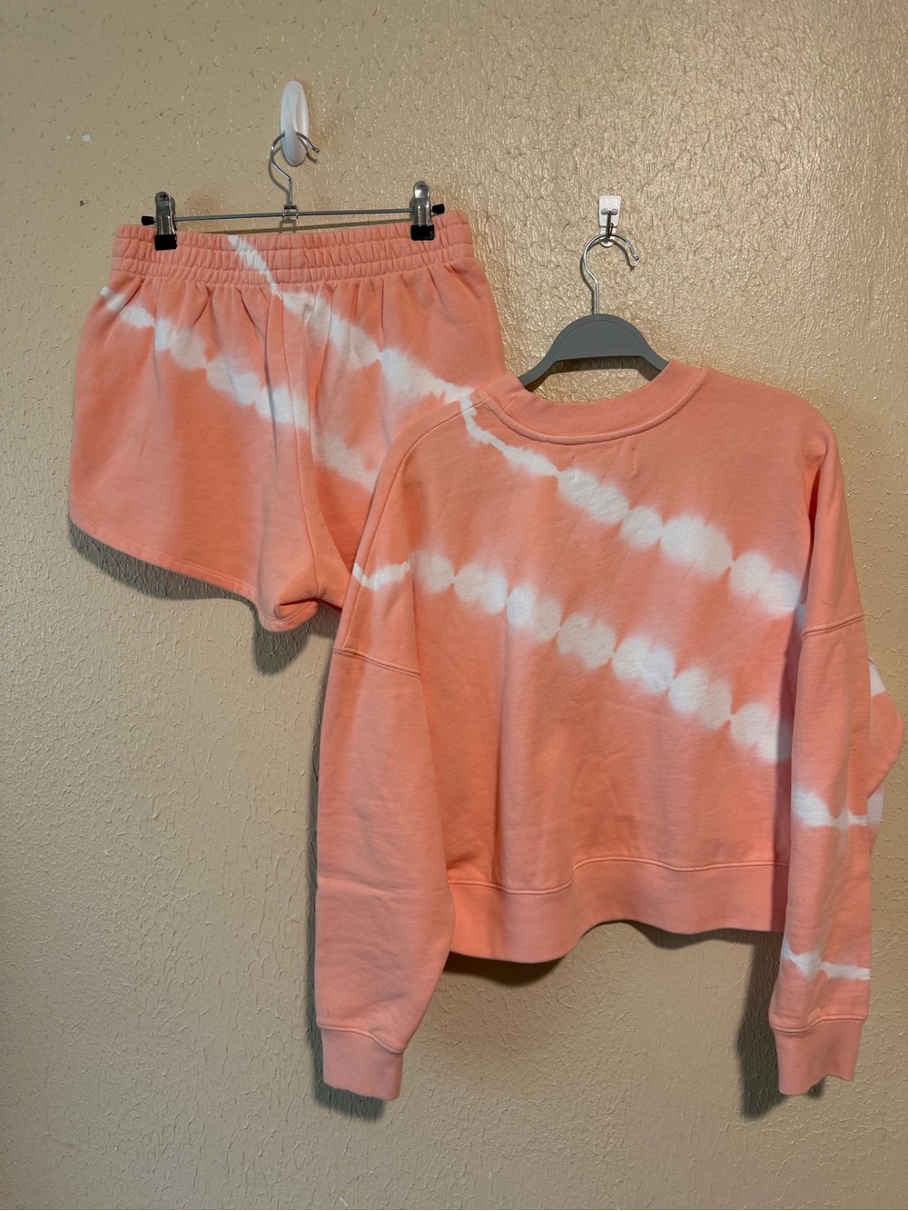 Spiritual Gangster‎ Sweatshirt Short Set Shibori Tie-Dye Palisades Size Small
